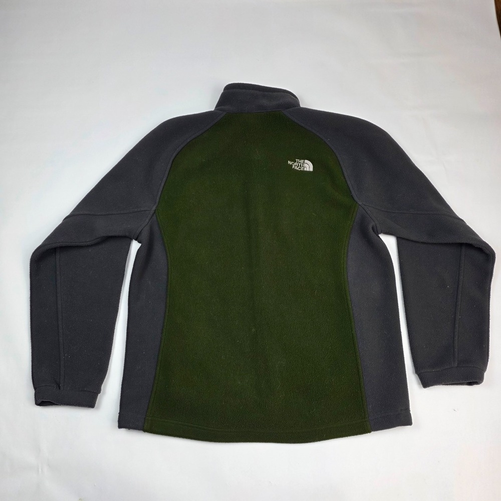 The North Face Long Sleeve Full Zip Fleece - Mens M Green Gray - Picture 3 of 3